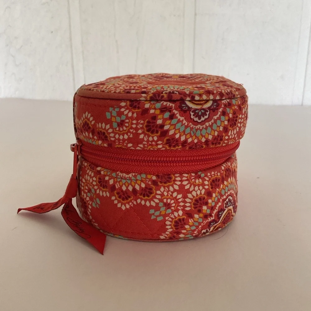 Retired Vera Bradley Coral Travel Jewelry box Case